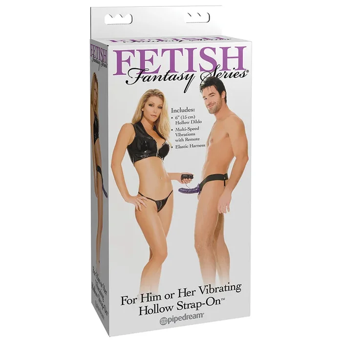 Fetish Fantasy Series For Him Or Her-Vibrating Strap-On – Purple 6″