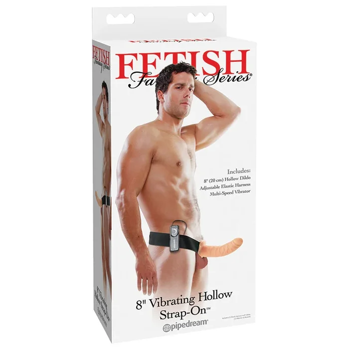 Fetish Fantasy Vibrating Hollow Strap-On Flesh