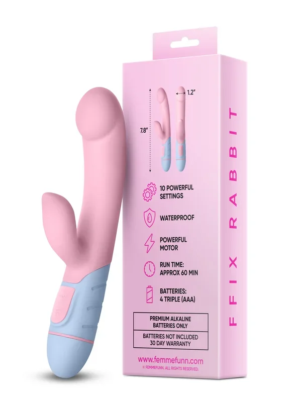 Ffix Rabbit Vibrator Light Pink with 20 Powerful Vibration Modes
