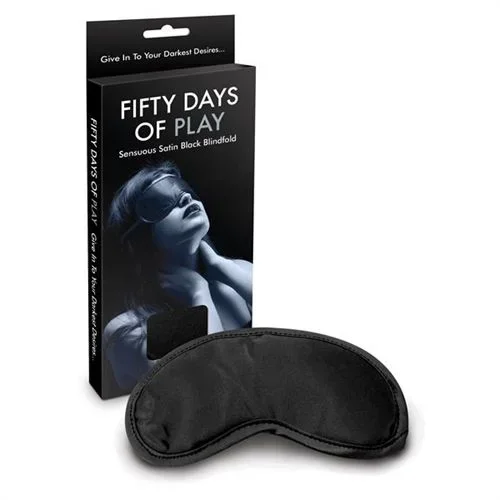 Fifty Days of Play Black Blindfold Adult Intimacy Accessory