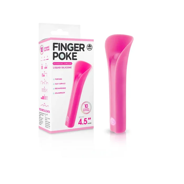 Finger Poke – Pink – Pink 11.4 cm USB Rechargeable Bullet