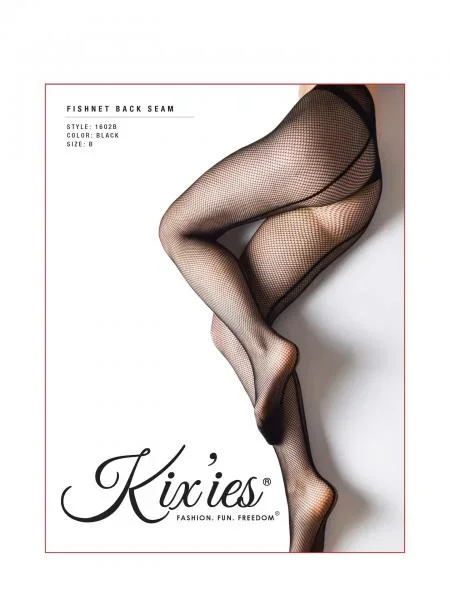 Fishnet Tights with Back Seam – Black –