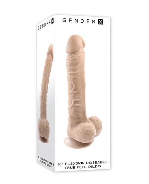 Gender X Flexskin Poseable True Feel 10 inch Dildo – Light