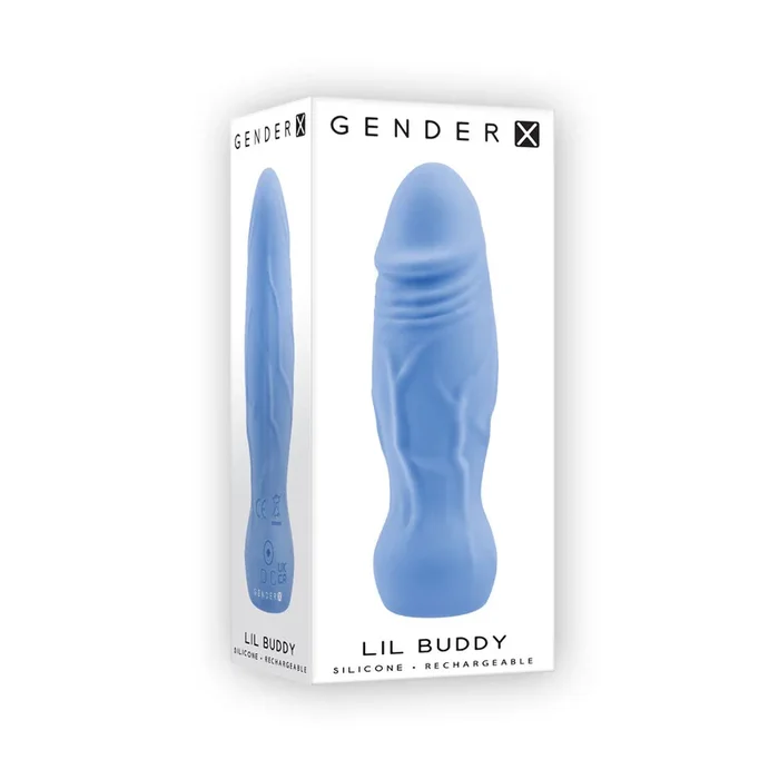 Gender X LIL BUDDY – Light Blue 10.1 cm USB Rechargeable Mini Vibrator