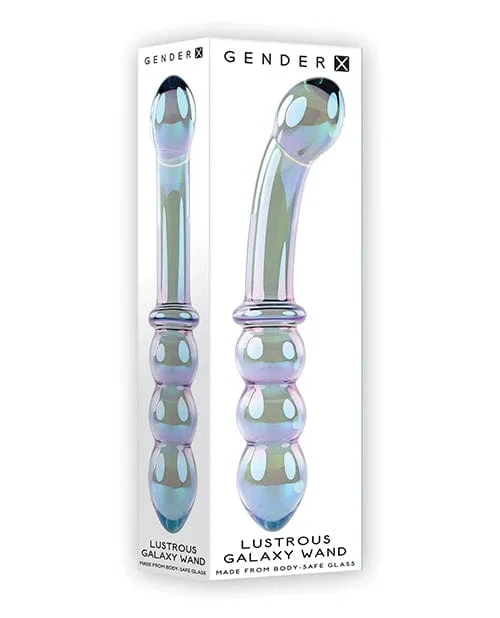 Gender X Lustrous Galaxy Wand Dual Ended Glass Massager – Green