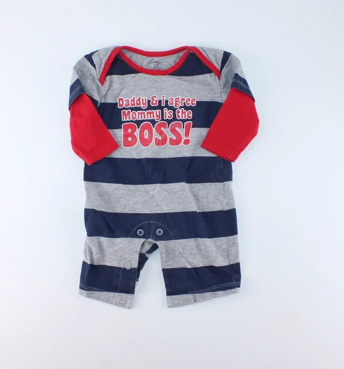 GEORGE MOMMY IS THE BOSS OUTFIT 0-3M PRE-LOVED