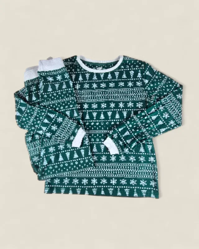 GEORGE TREES & SNOWFLAKES PYJAMA SET GIRLS 14-16Y PRE-LOVED