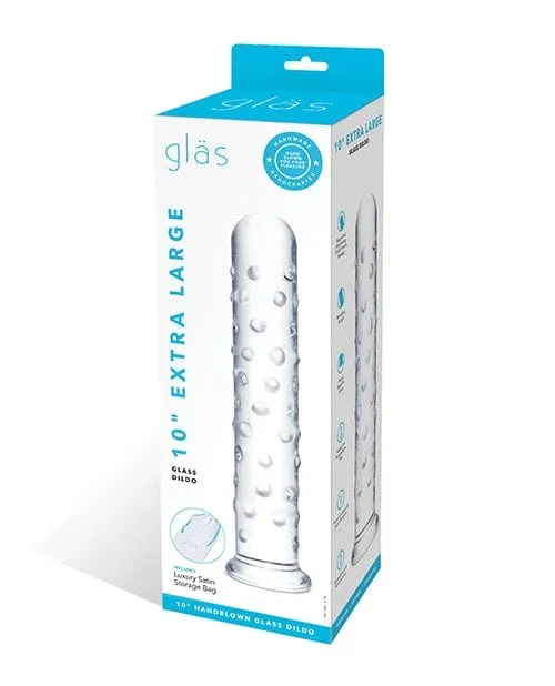 Glas 10 Inch Extra Large Glass Dildo – Clear