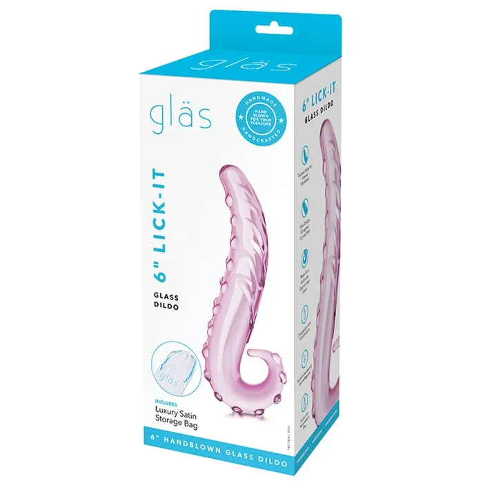 Glas 6″ Lick-it Dildo-Pink