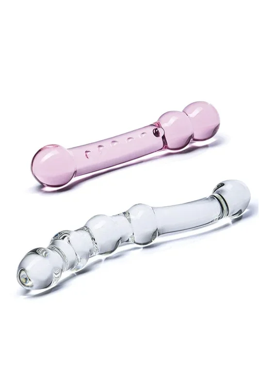 Gläs – Double Pleasure – 2 Pc Glass Dildo Set