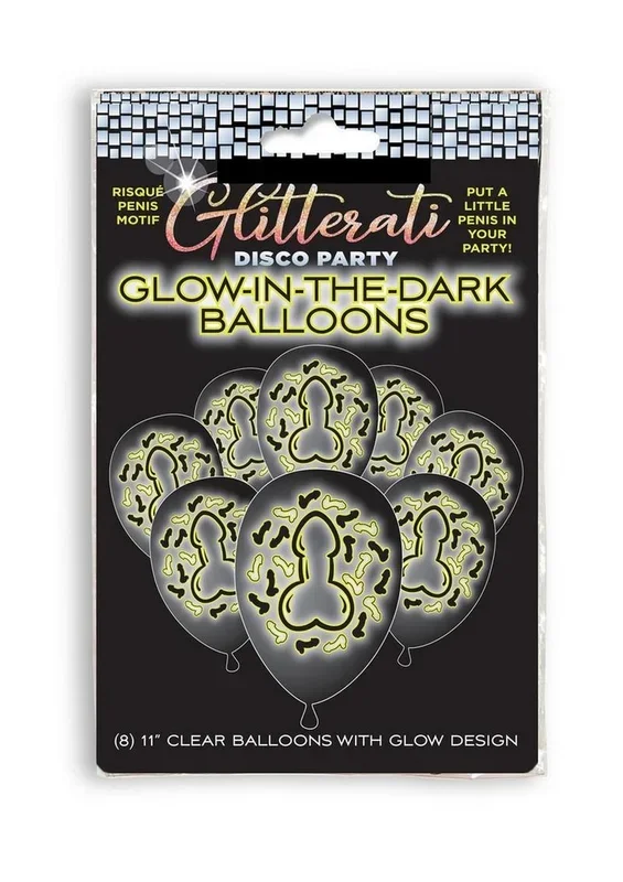 Glitterati Penis Glow In The Dark Ballons