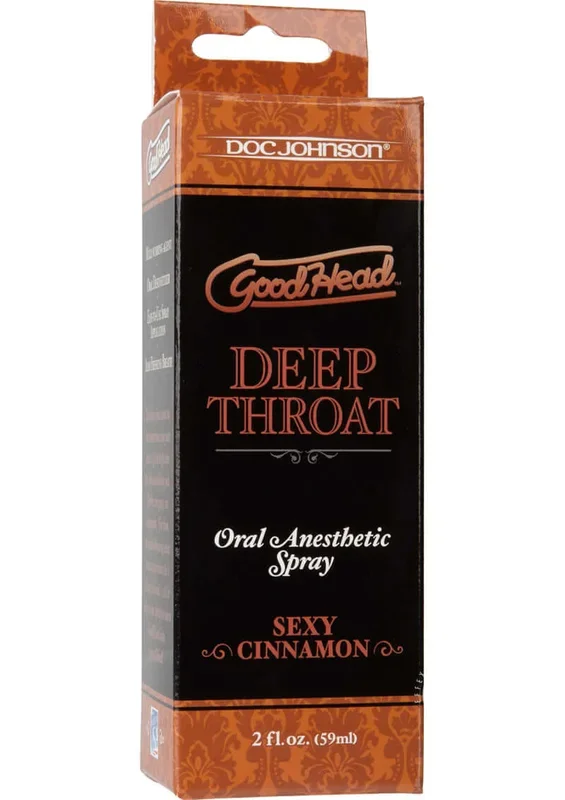 GoodHead Deep Throat Spray Sexy Cinnamon 2oz: Elevate Your Oral Game with Comfort and Taste