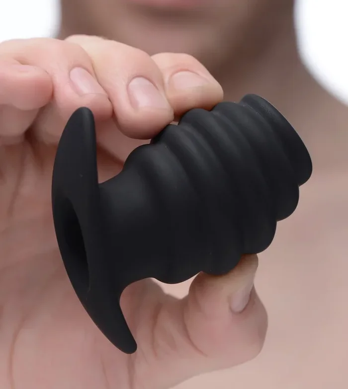 Hive Ass Tunnel Silicone Ribbed Hollow Anal Plug – Small