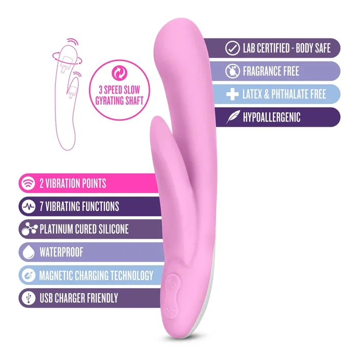 Hop Cottontail Rabbit Vibrator with G-Spot and Clitoral Stimulator
