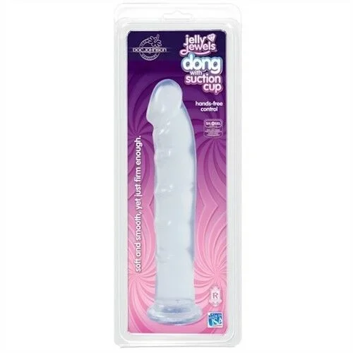 Jelly Jewel 9″ Dong w/ Suction Cup – Clear