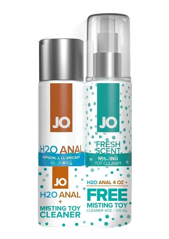 JO Gift with Purchase H2o Anal Lubricant 4oz and Misting Toy Cleaner