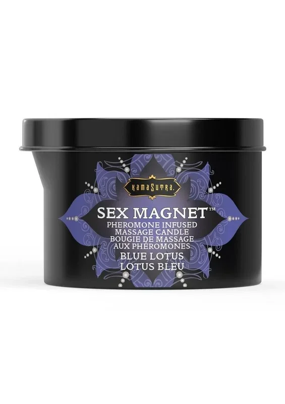 Kama Sutra Sex Magnet Blue Lotus Candle with Pour Spout