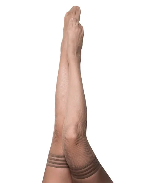 Kix’ies Samantha Fishnet Thigh High Nude C