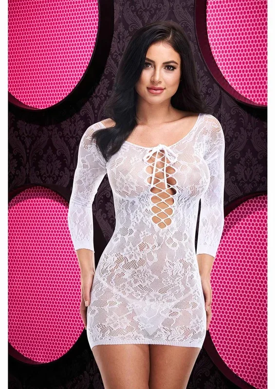Lace Off The Shoulder Mini Dress
