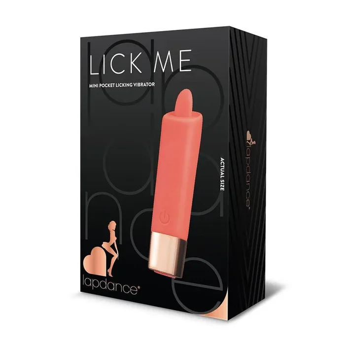 LAPDANCE Lick Me Mini Pocket Licking Vibrator – Pink 9.7 cm USB Rechargeable Flicking Stimulator