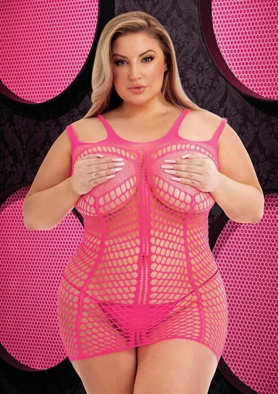 Lapdance Shredded Mini Dress Hot Pink Q/S – Edgy & Elegant Lingerie