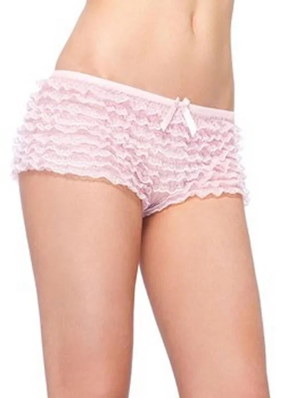 Leg Avenue Micromesh Lace Ruffle Tanga Short