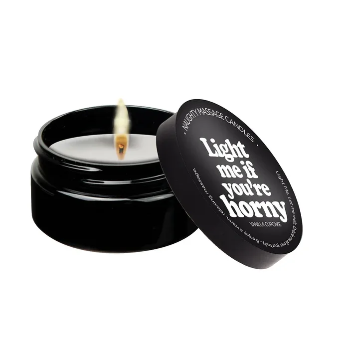 Light Me If You’re Horny – Naughty Mini Massage Candle