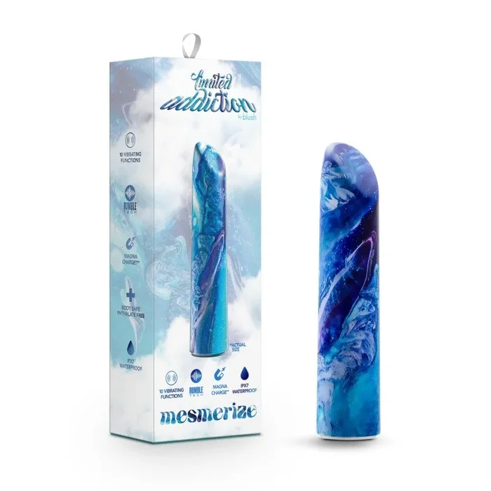Limited Addiction Mesmerize – Power Vibe – Azure Blue 10.2 cm USB Rechargeable Bullet