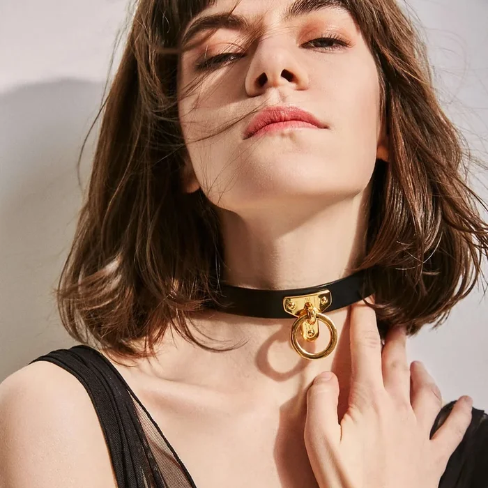 Luxury Italian Leather Cosplay Choker from UPKO