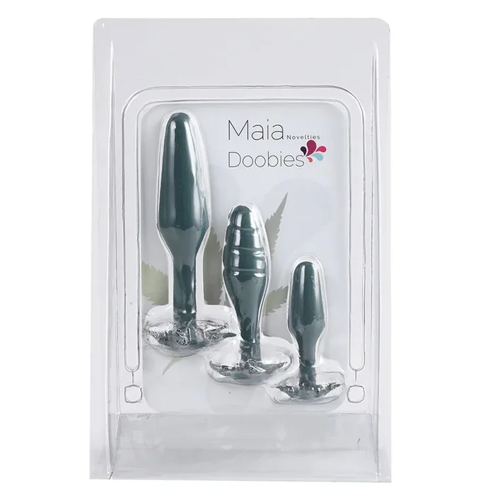 Maia Doobies Pot Leaf Anal Trainer Silicone Set – 3 Sizes