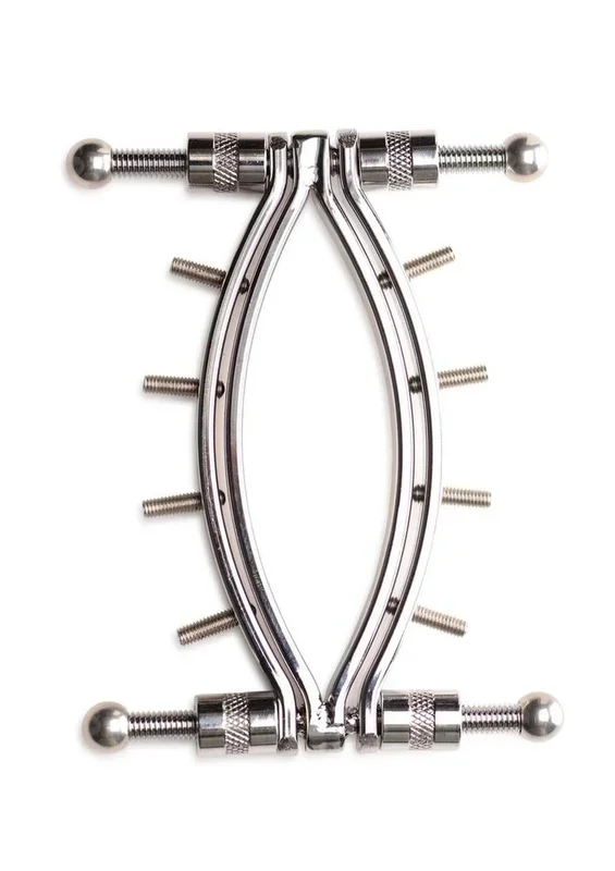 Master Series Spread ‘Em Poker Stainless Steel Labia Clamp with Adjustable Pressure Screws