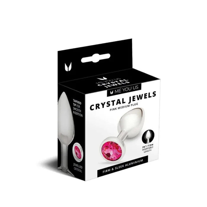 Me You Us Crystal Jewels Metal Plug Pink Medium