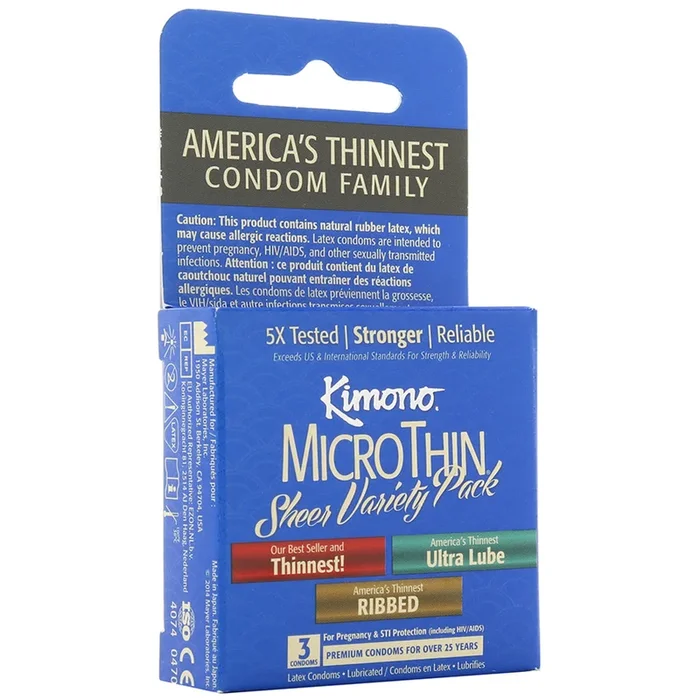 MicroThin Sheer Variety Pack Condoms in 3 Pack