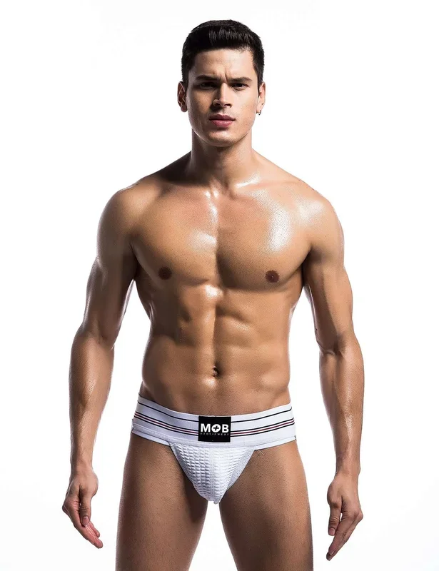 Mob Fetish Jock Strap White Small 3 inches Waistband
