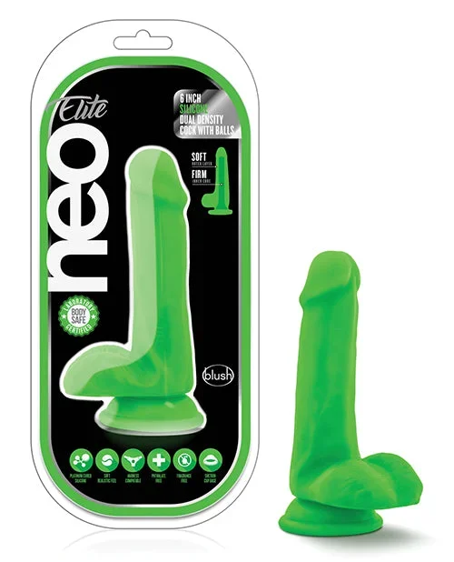 Neo Elite 6″ Dual Density Dildo W/Balls