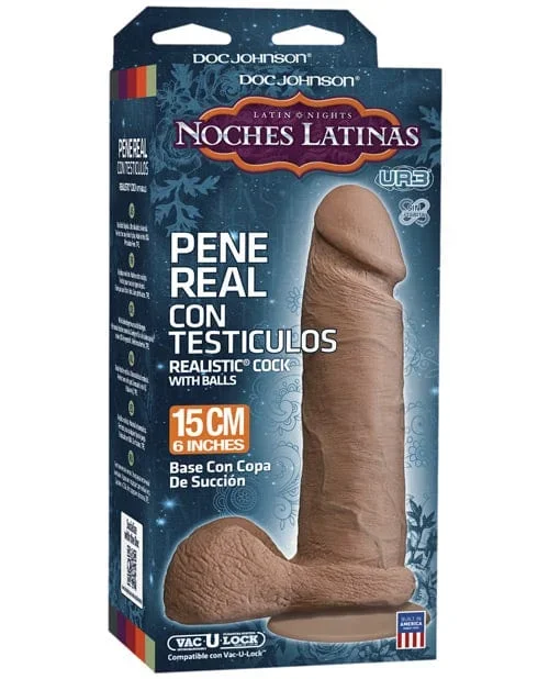 Noches Latinas Ultraskyn Pene Real Con Testiculos 6 Pulgadas – Caramel