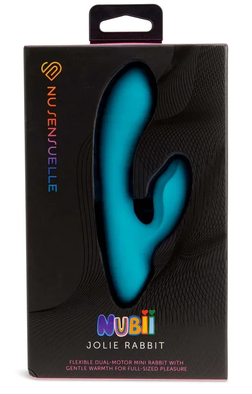 Nu Sensuelle Jolie Nubii Rechargeable Silicone Mini Heating Rabbit – Blue