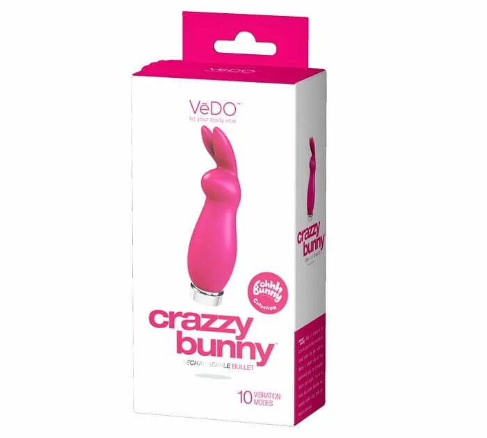 Ohhh Bunny Collection: Crazy Bunny Rechargeable Mini Vibe – Elegant Vibrator in Pretty Pink