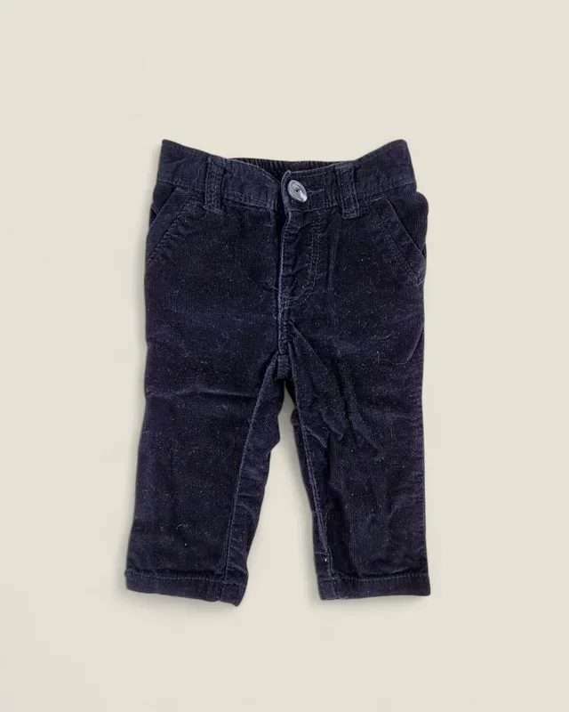OLD NAVY BLACK CORDUROY PANTS 6-12M PRE-LOVED