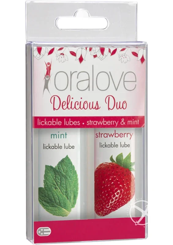 Oralove Delicious Duo: Strawberry & Mint Flavored Lubricants for Enriched Oral Play