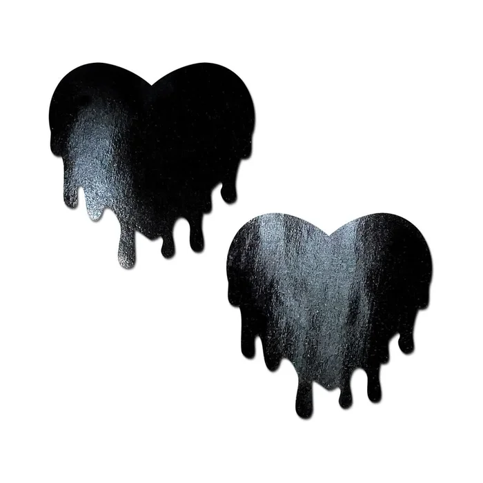 PASTEASE FAUX LATEX BLACK MELTY HEARTS