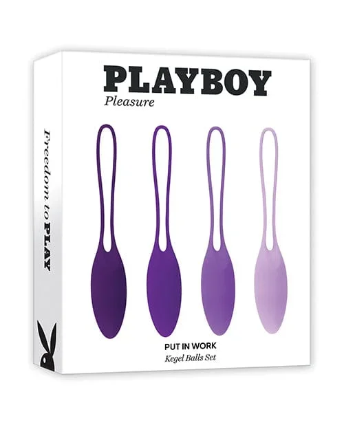 Playboy Pleasure Put In Work Kegel Set – Acai/ombre