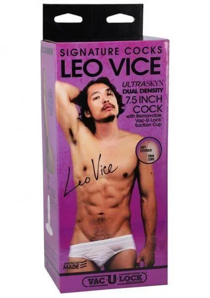 Porn Star Leo Vice UltraSkyn Dildo With Suction Cup Signature Cocks 7.5 In