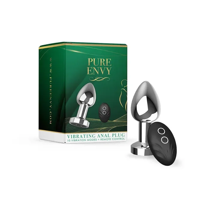 Pure Envy Stainless Steel Remote Vibrating Anal Plug