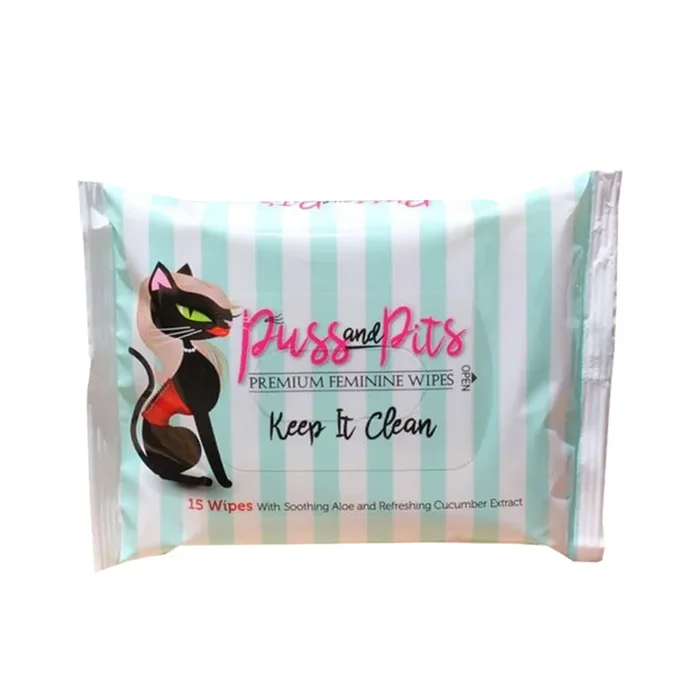 Puss and Pits Wipes 15 Pack
