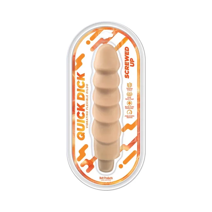 Quick Dick Screwed Up 8.5 in. Vibrating Flexible Dildo