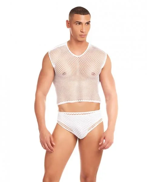 Rainbow Party Net Flex Large Mesh 3 pc Set – White S/M