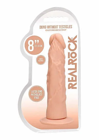 Realrock 8 inches Dong Flesh Light Skin Tone without Testicles