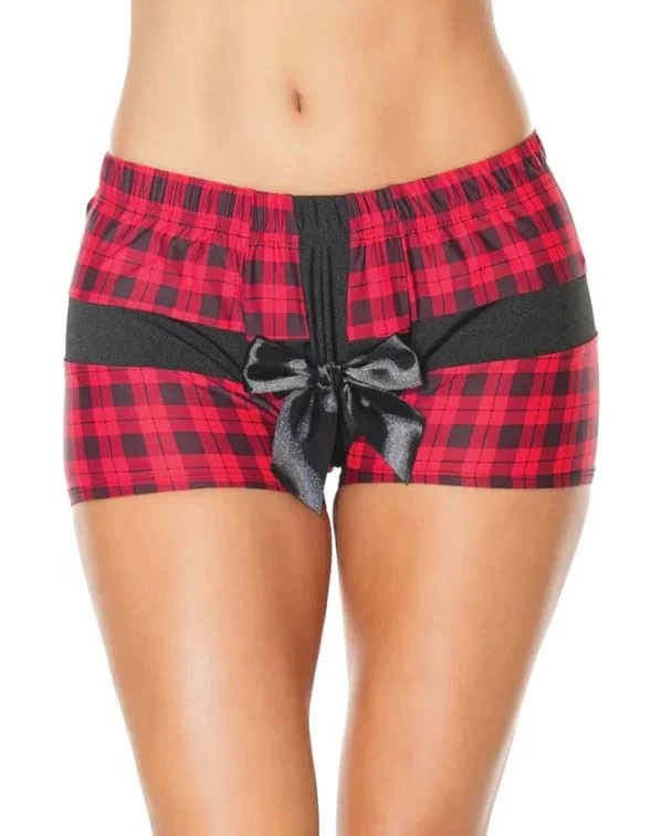 Red & Black Plaid Present Wrap Boxer – Unisex
