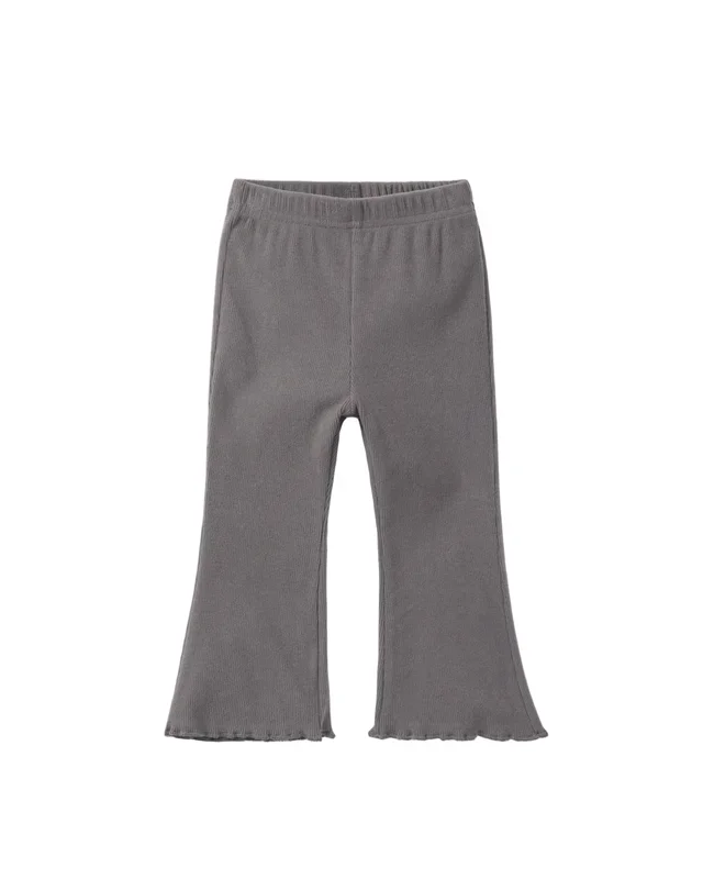 Ribbed Flare Pant – Graphite